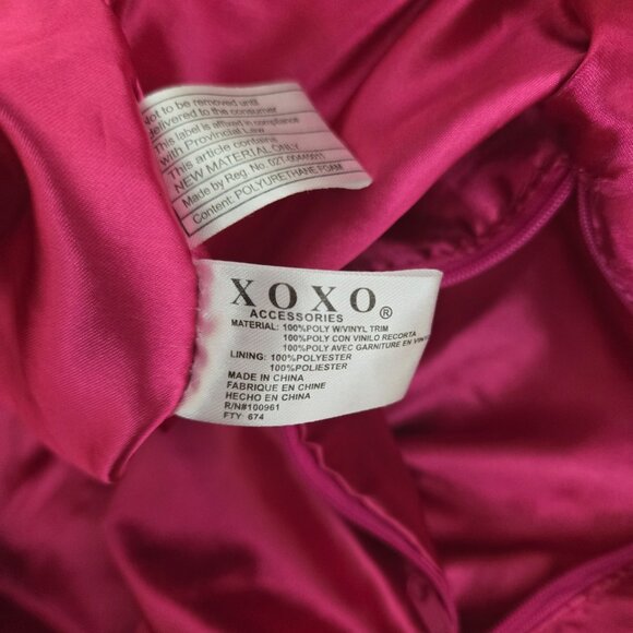 XOXO Floral Canvas Tote Bag Braided Faux Leather Handles - Picture 12 of 12